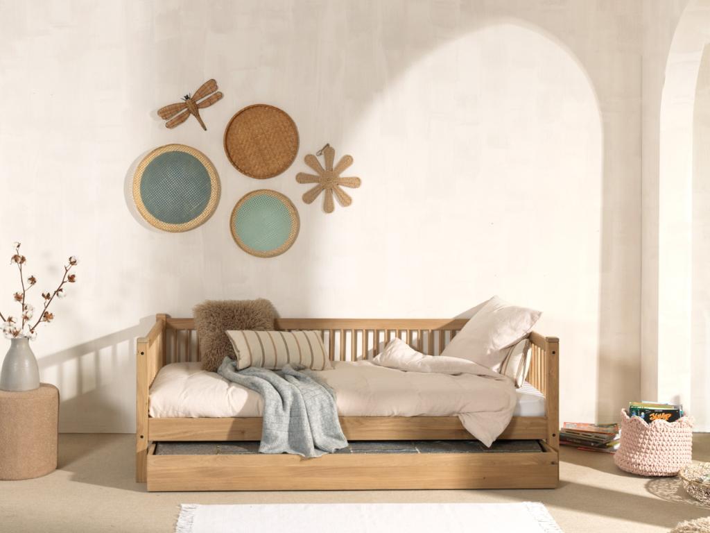 Forrest Oak kajuitbed - 90x200 - Massief eiken, Niet ingevuld, Niet ingevuld, Niet ingevuld