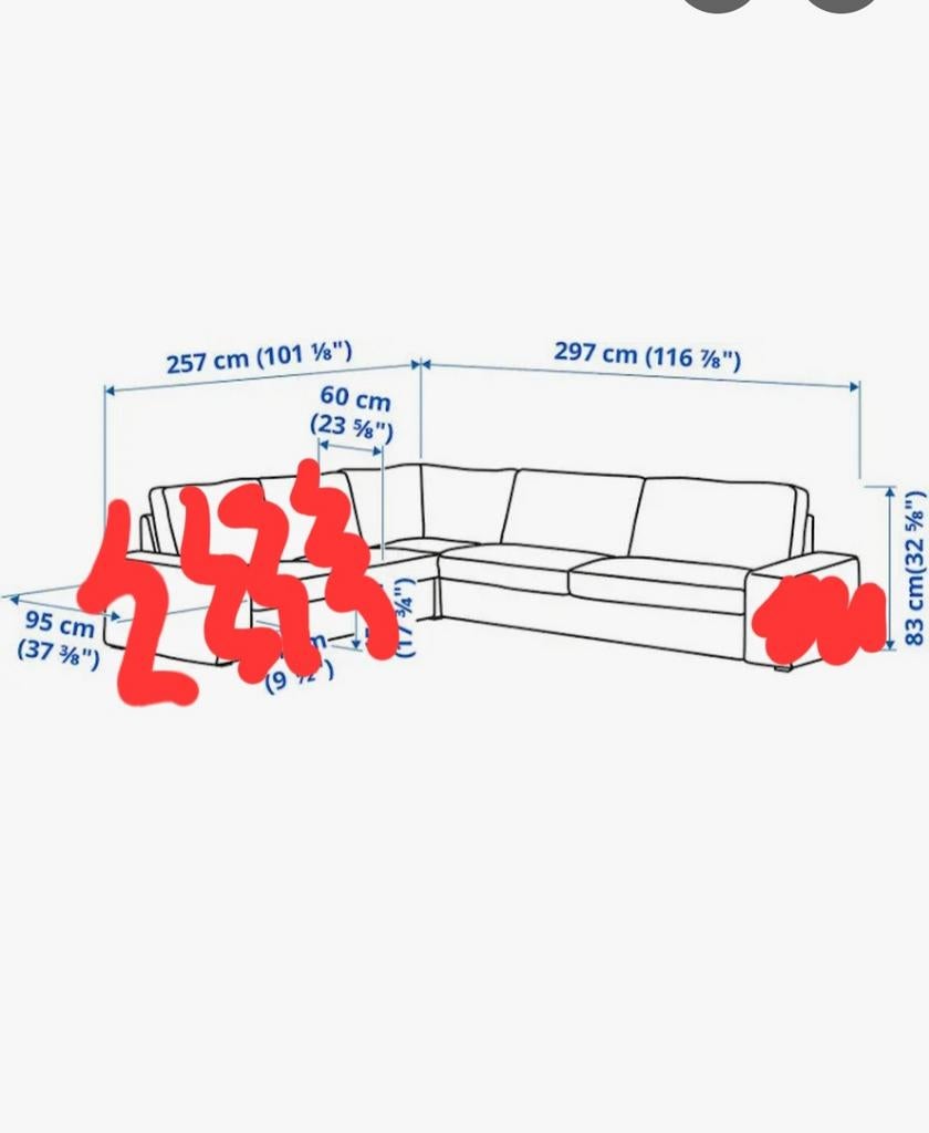 Hoezen voor ikea kivik bank 3 zits en hoekelement, Ophalen of Verzenden
