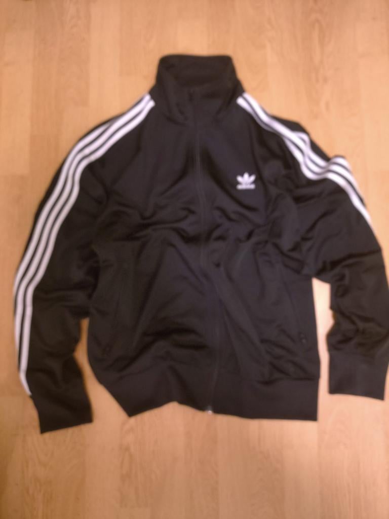 Adidas Firebird Trainingsjack Zwart - Maat L, Maat 52/54 (L), Zwart, Ophalen of Verzenden, Zo goed als nieuw