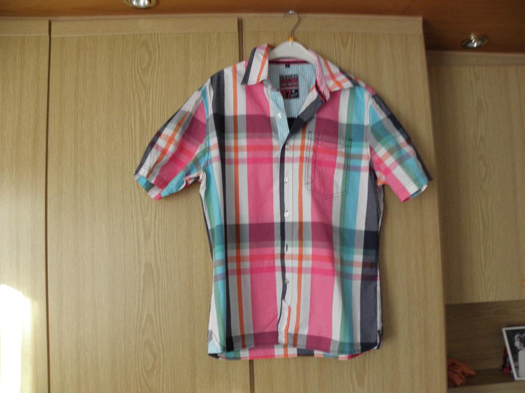 Vrolijk katoenen geruit overhemd UNLOCKED mt L nieuwstaat, Kleding | Heren, Unlocked, Ophalen of Verzenden, Zo goed als nieuw