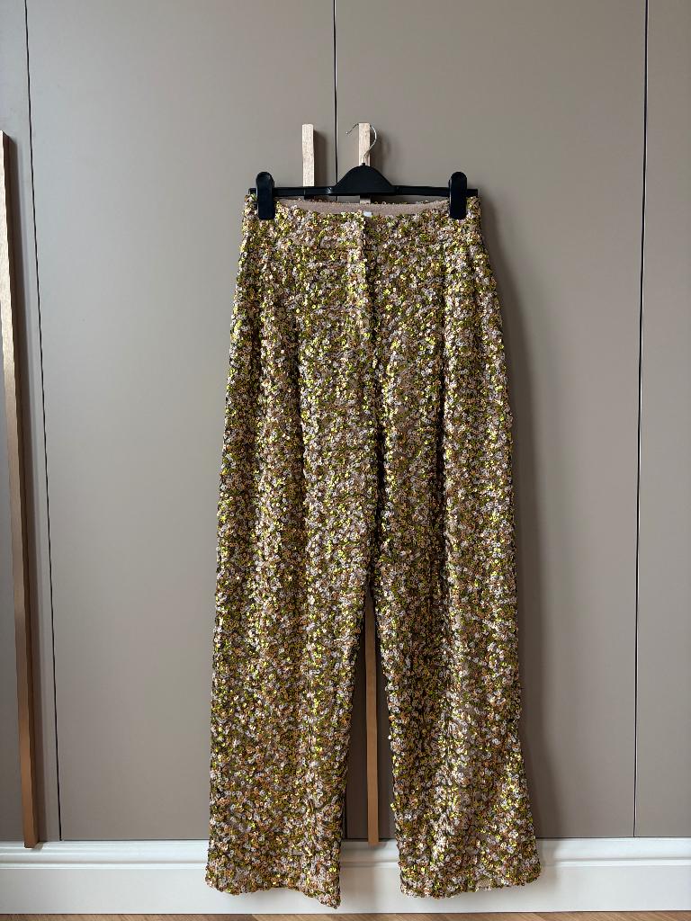 CHPTR-S wide leg pantalon met pailletten. Maat 38, Maat 38/40 (M), Verzenden, Zo goed als nieuw, Lang