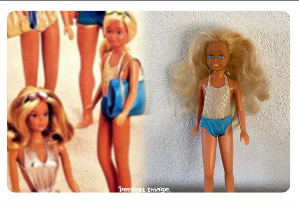 Vintage Barbie Skipper Pop Mattel 1981 Sunsational Malibu, Verzamelen, Poppen, Ophalen of Verzenden, Zo goed als nieuw, Pop