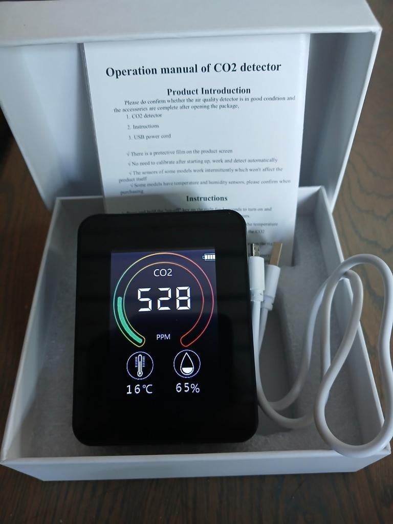 Partij 100 CO2 meters nieuw in doos - Luchtkwaliteit, Doe-het-zelf en Verbouw, Meetapparatuur, Nieuw, Overige meters, Ophalen of Verzenden