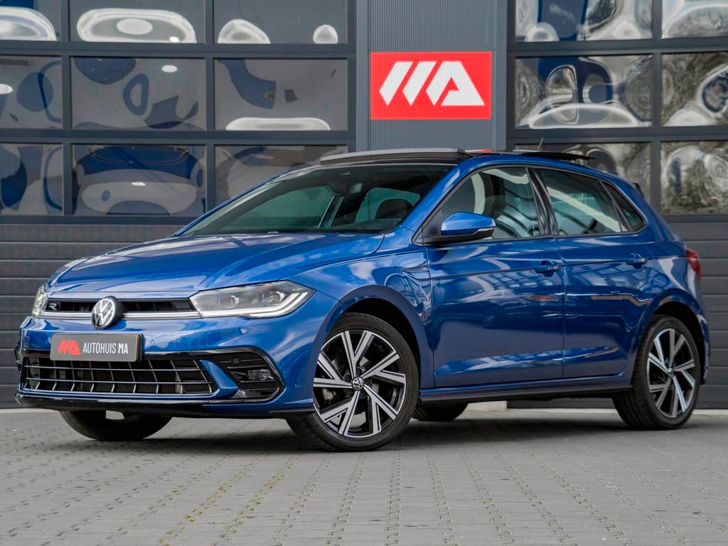 Volkswagen Polo 1.0 TSI 3x R-Line Business Pano|Navi|Carplay, Auto's, Volkswagen, Stof, Gebruikt, Met garantie (alle), Blauw