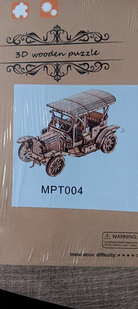 HOUTEN BOUWPAKKET OLDTIMER T-FORD, Overige merken, Auto, 1:32 tot 1:50, Nieuw