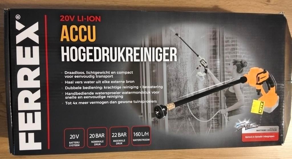 Hogedrukreiniger  Ferrex, Ophalen of Verzenden, Nieuw, Accu