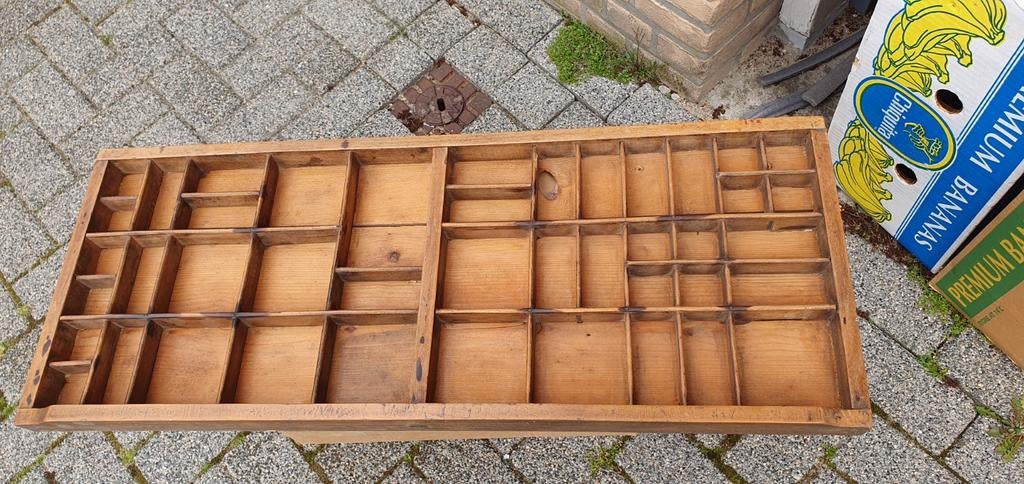 Antieke houten letterbak, Ophalen of Verzenden