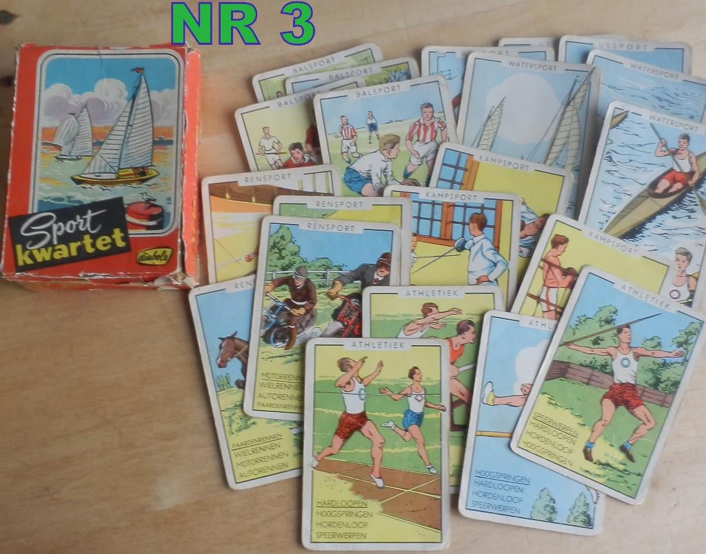 Nr3 diabolo sport kwartetspel uit 1960, Verzamelen, Ophalen of Verzenden, Gebruikt, Kwartet(ten)