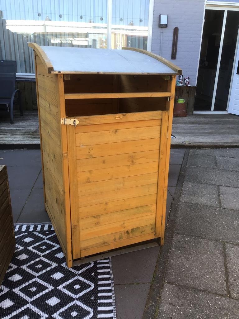 Kliko ombouw voor 140 kilo kliko,, Ophalen of Verzenden, Zo goed als nieuw, Hout, Containerberging