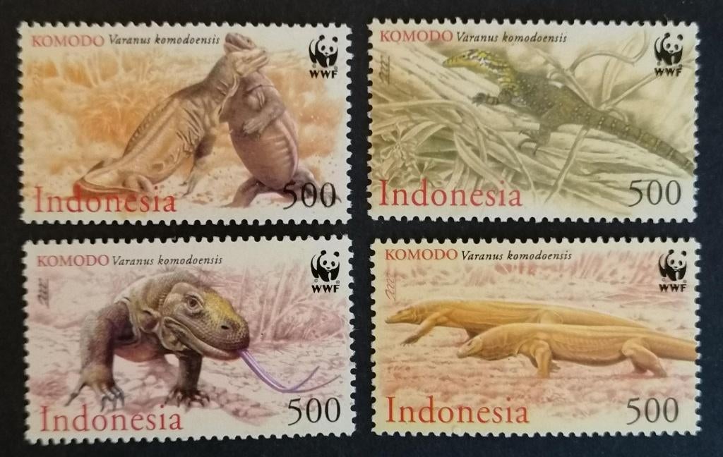 INDONESIË - nrs. 2081 t/m 2084 Wereld Natuur Fonds 2000, Verzenden, Postfris, Zuid-Azië