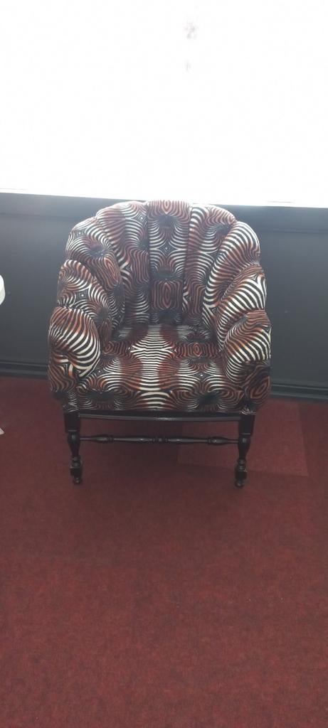 Lief stoeltje perfecte staat. Nep stof., Huis en Inrichting, Fauteuils, Minder dan 75 cm, Ophalen of Verzenden, Zo goed als nieuw