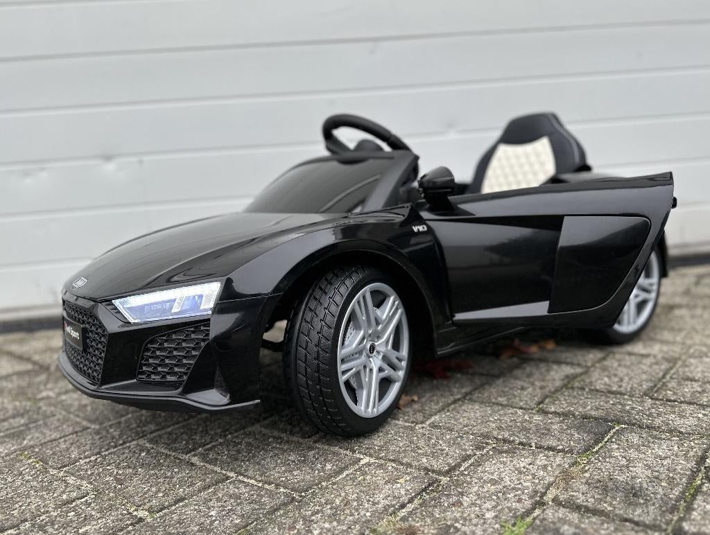 Audi R8 12v zwart Afstands. - Bluetooth - Leder en Rubberba, Ophalen of Verzenden, Nieuw, Overige typen