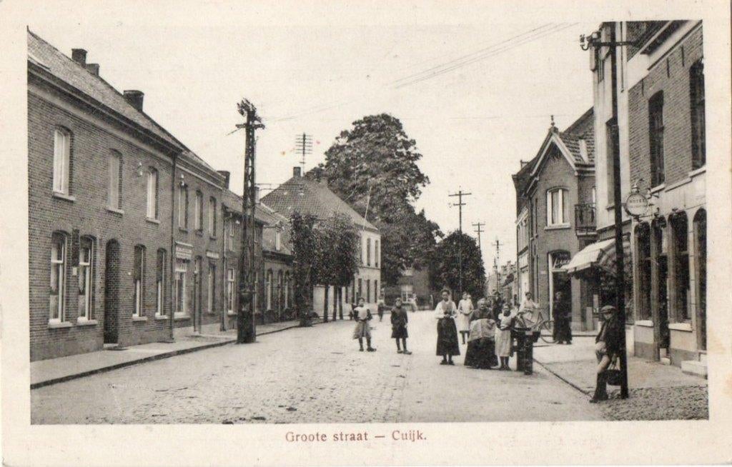 MM125 Cuyk Cuijk Groote straat uitg: A&B Werten  briefkaart, Verzenden, 1920 tot 1940, Ongelopen, Noord-Brabant