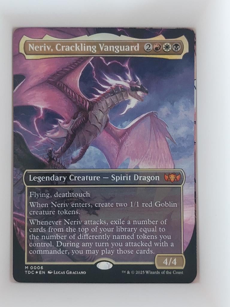 MTG Neriv, Crackling Vanguard Mythic Foil NM ENG, Ophalen of Verzenden, Nieuw, Losse kaart, Foil