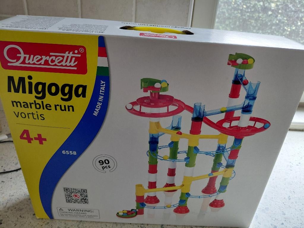 Migoga knikkerbaan 4 + marble run, Ophalen, Zo goed als nieuw, Bouwen