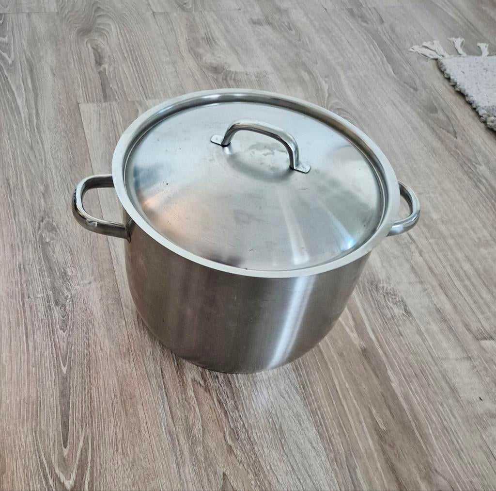 Grote RVS Soeppan - 30 cm diameter, 22 cm hoog, Huis en Inrichting, Keuken | Potten en Pannen, Ophalen of Verzenden, Gebruikt