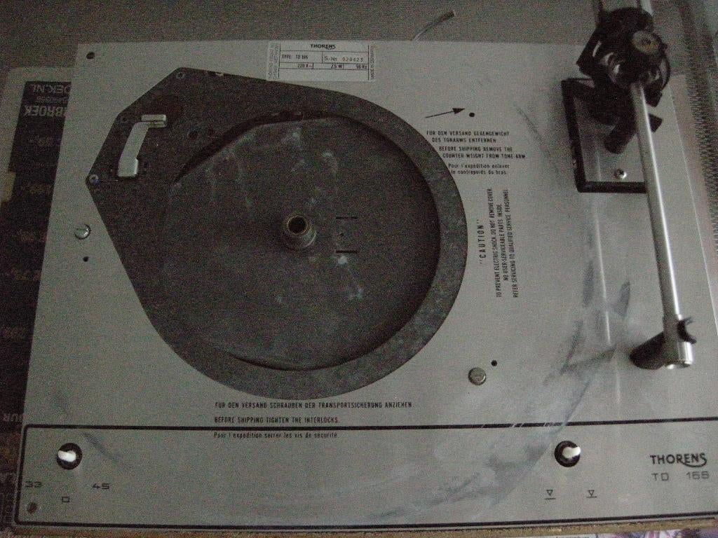 Thorens TD 166 onderdelen, Ophalen, Refurbished, Platenspeler-onderdeel, Thorens