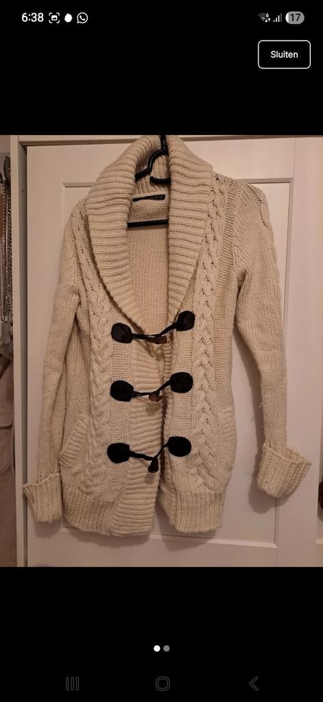 Wit vest van wol, Ophalen of Verzenden, Zo goed als nieuw, Maat 36 (S), Wit