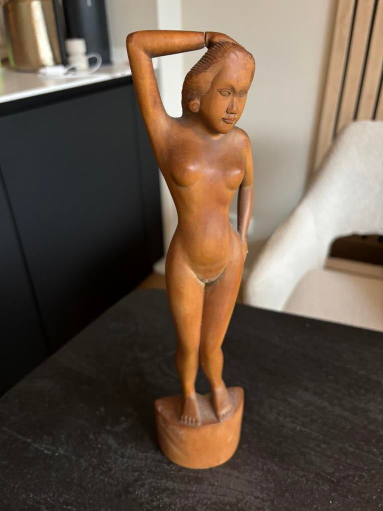 Art Deco houtsnijwerk Bali, Ophalen of Verzenden