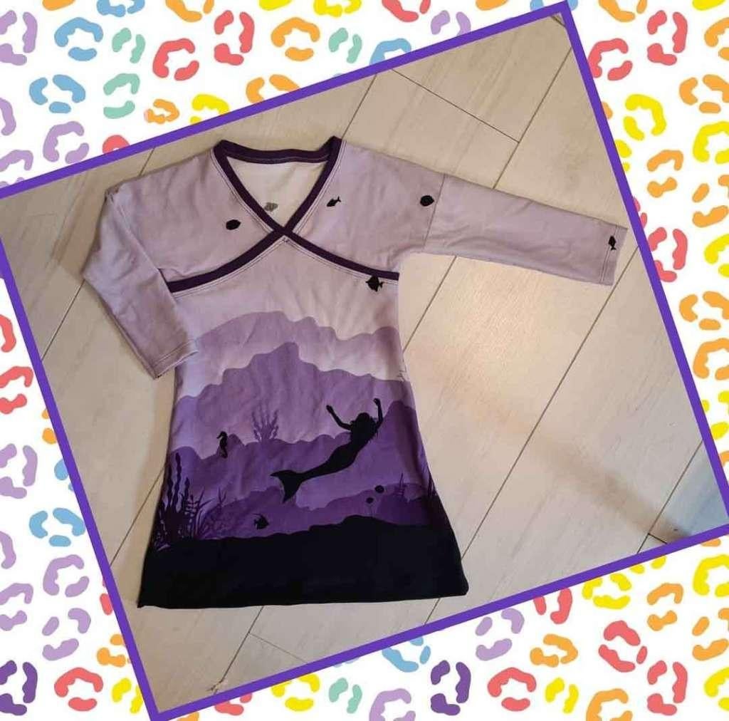 Jurk met zeemeermin, mt 98, Kinderen en Baby's, Meisje, Handgemaakt, Ophalen of Verzenden, Zo goed als nieuw