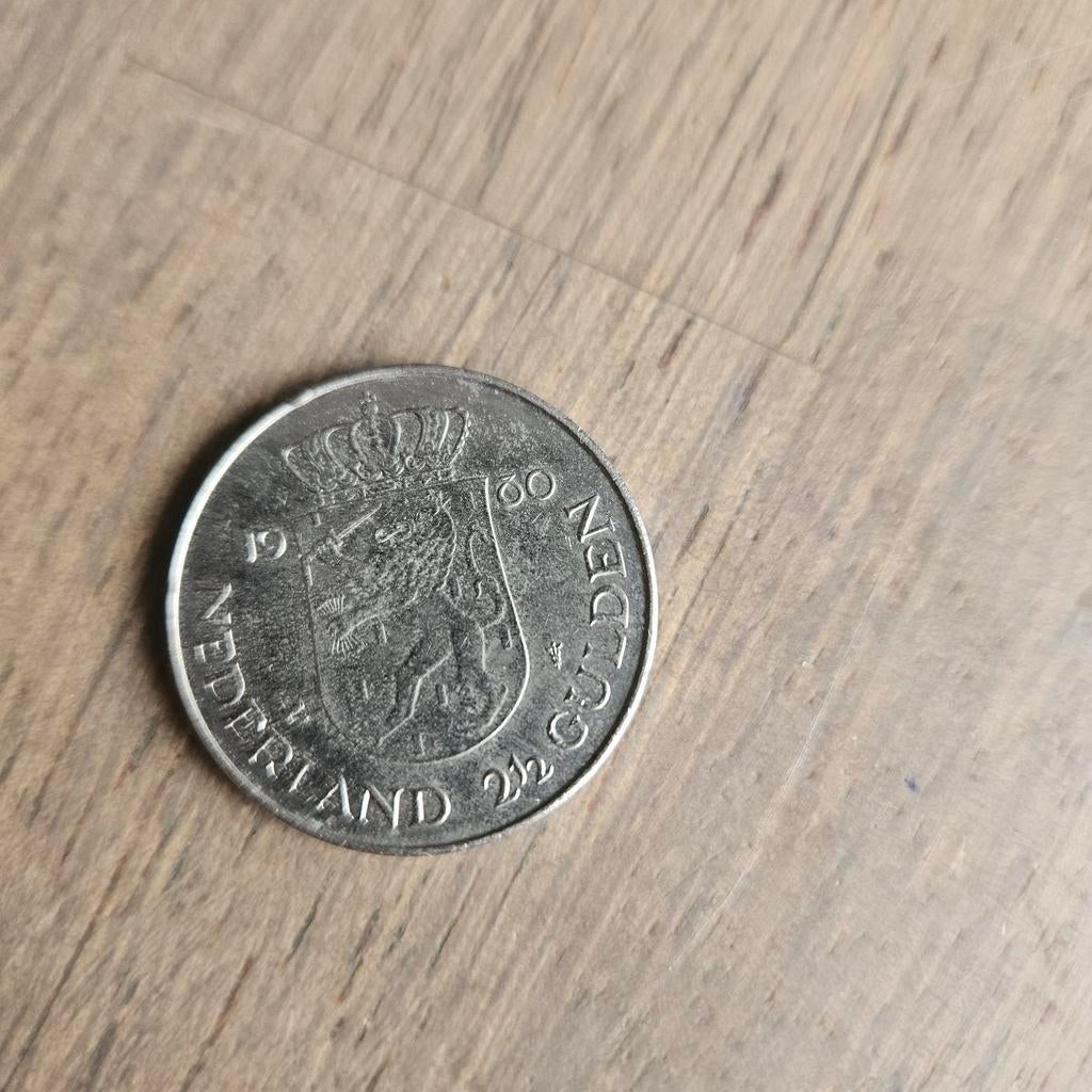 Rijksdaalder 1980 Juliana en Beatrix, Postzegels en Munten, Munten | Nederland, Ophalen, Koningin Juliana, 2½ gulden, Losse munt