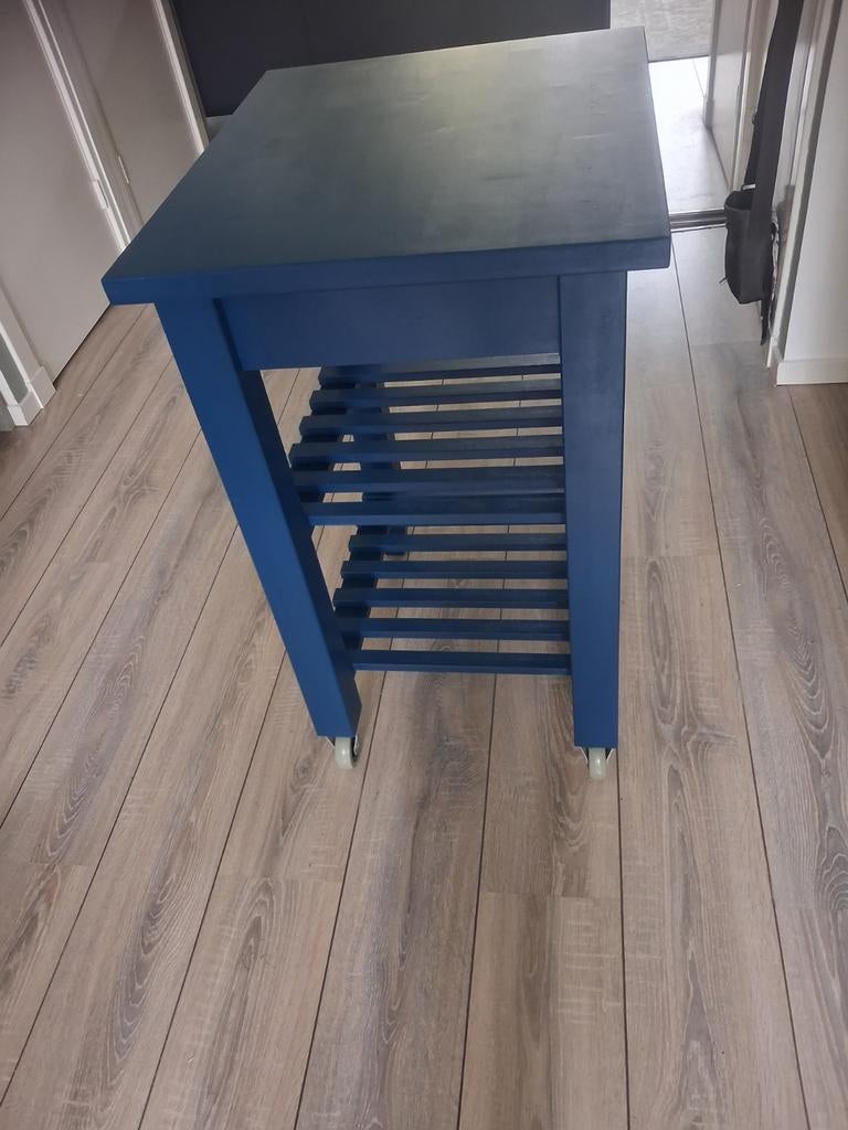Keukentrolley blad 50x60cm blauw onbeschadigd, Huis en Inrichting, Tafels | Sidetables, Ophalen, 25 tot 50 cm, Rechthoekig, 100 tot 150 cm