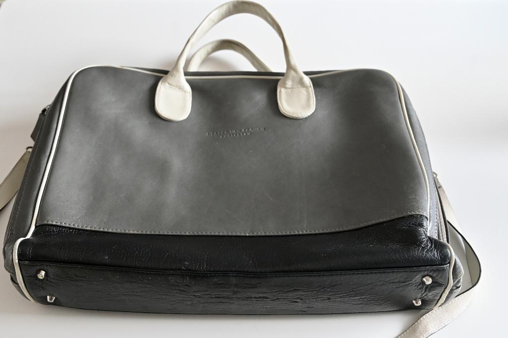 Hester van Eeghen werktas, grijs/zwart/crème, model Woody, Sieraden, Tassen en Uiterlijk, Tassen | Damestassen, Ophalen of Verzenden