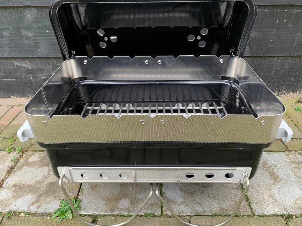 RVS Shaslick Spies Houder voor Weber Go Anywhere (WGA), Tuin en Terras, Houtskoolbarbecues, Ophalen of Verzenden, Nieuw, Met accessoires