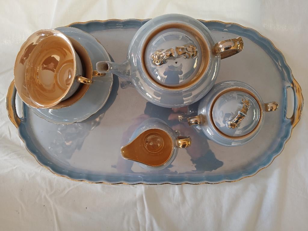 Theeservies porcelein 2 persoons, Ophalen of Verzenden