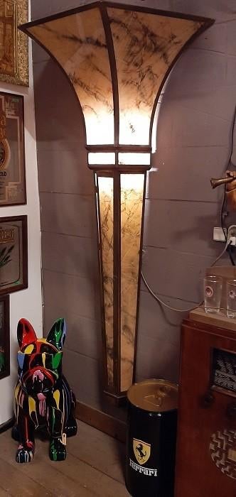 Zeer bijzondere grote Art Deco wandlamp 195 cm /100 cm breed, Antiek en Kunst, Ophalen