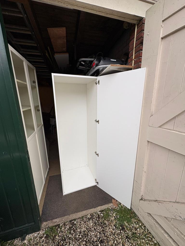 Witte IKEA PLATSA kast 60x57x180 met Fonnes deur, Huis en Inrichting, Kasten | Kledingkasten, Gebruikt, Minder dan 100 cm, 50 tot 100 cm