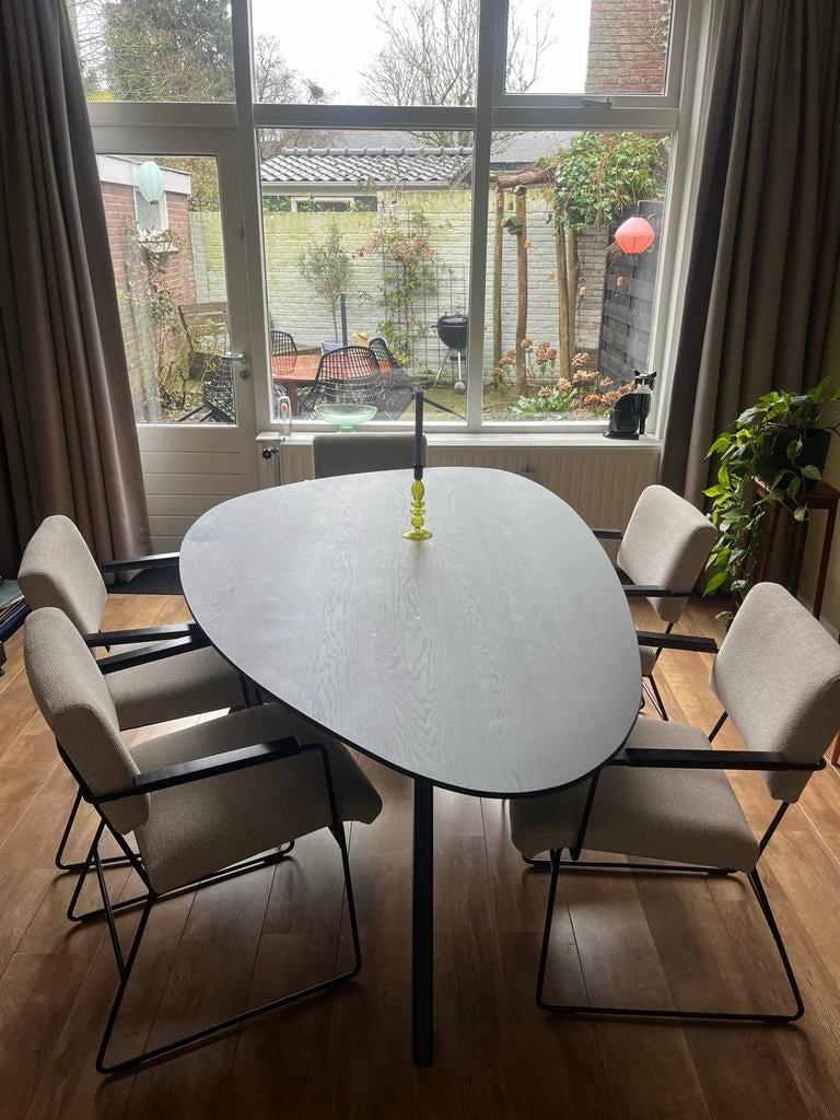 Table du Sud kiezelvormige eettafel, Ophalen, Gebruikt, 200 cm of meer, 50 tot 100 cm