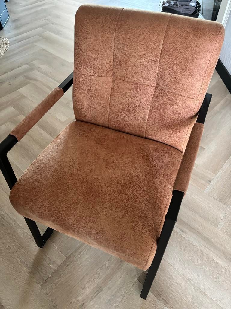 Set van 3 eetkamerstoelen en eetkamerbank, Huis en Inrichting, Stoelen, Ophalen, Gebruikt, Stof, Drie