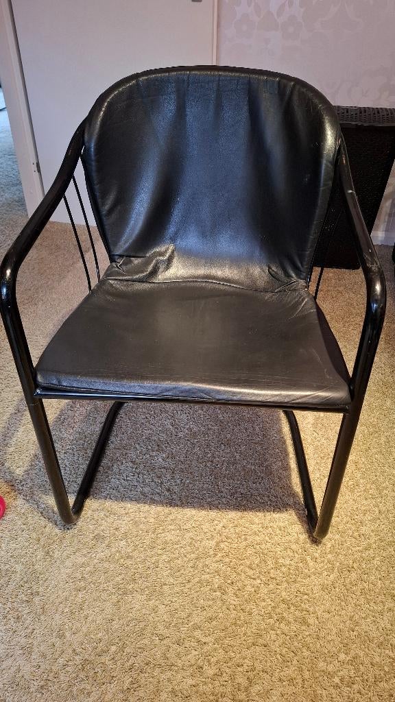 Te koop Vintage eetkamer stoelen, Ophalen, Gebruikt, Zwart, Vintage