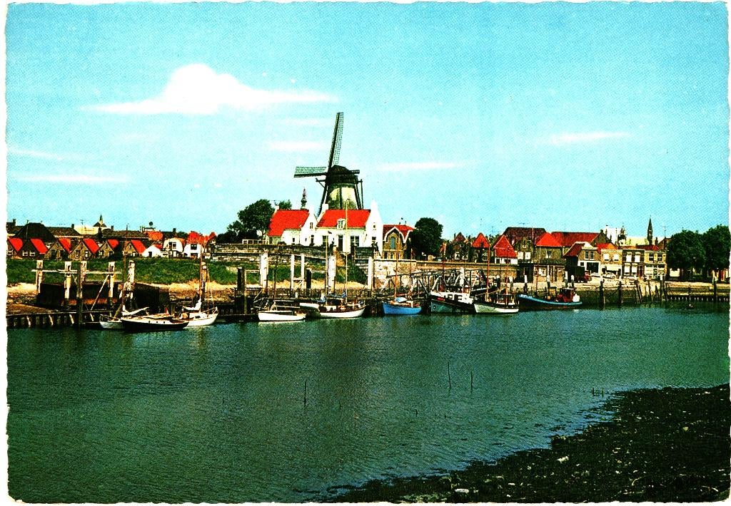 18562 Zierikzee Haven Jr 60 70 Nette oude kaart Onbeschreven, Ophalen of Verzenden, 1960 tot 1980, Ongelopen, Zeeland