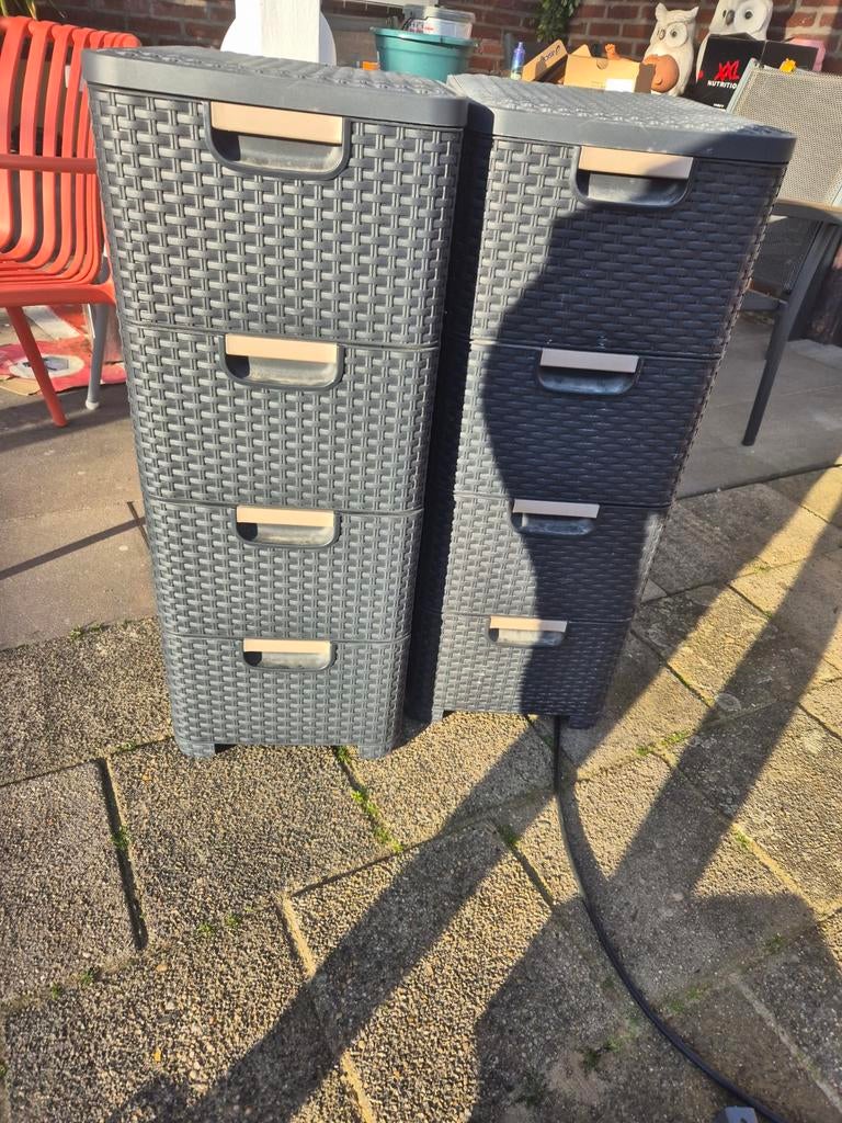 2 curver kastje, Huis en Inrichting, Kasten | Ladekasten, Ophalen, Minder dan 50 cm, 3 of 4 laden, Minder dan 100 cm