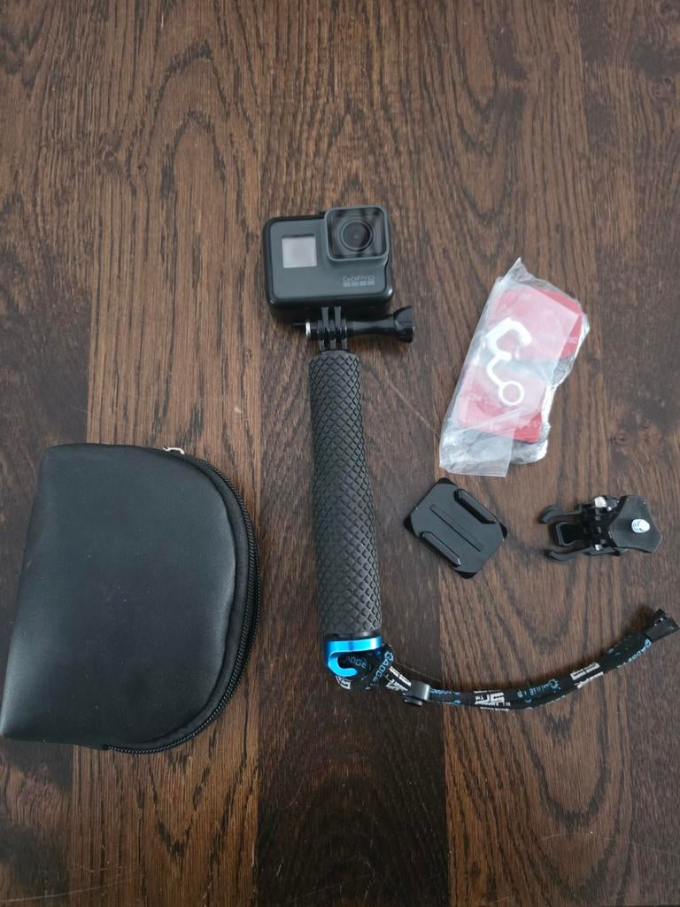Zwarte GoPro HERO 5 camera  met accessoires, Audio, Tv en Foto, Actiecamera's, Ophalen, Zo goed als nieuw, GoPro