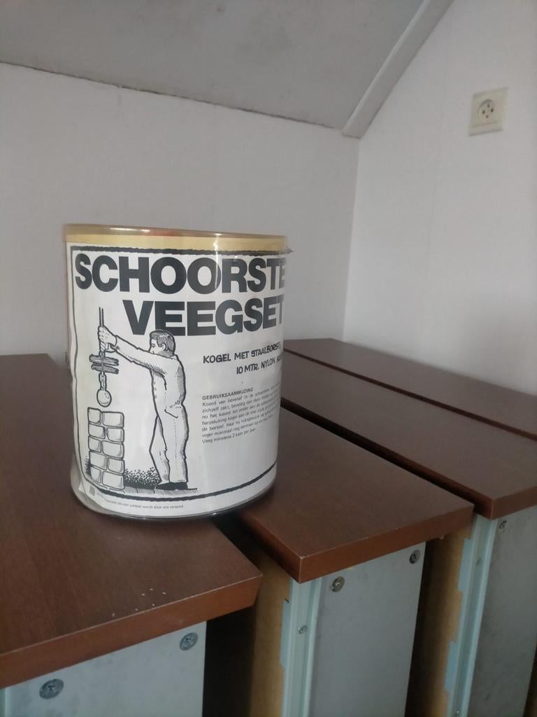 Schoorsteen veegset, Doe-het-zelf en Verbouw, Verf, Beits en Lak, Ophalen, Wit