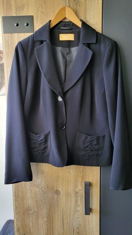 kort BIBA jasje diep zwart., Zwart, Maat 42/44 (L), Ophalen of Verzenden, Zo goed als nieuw