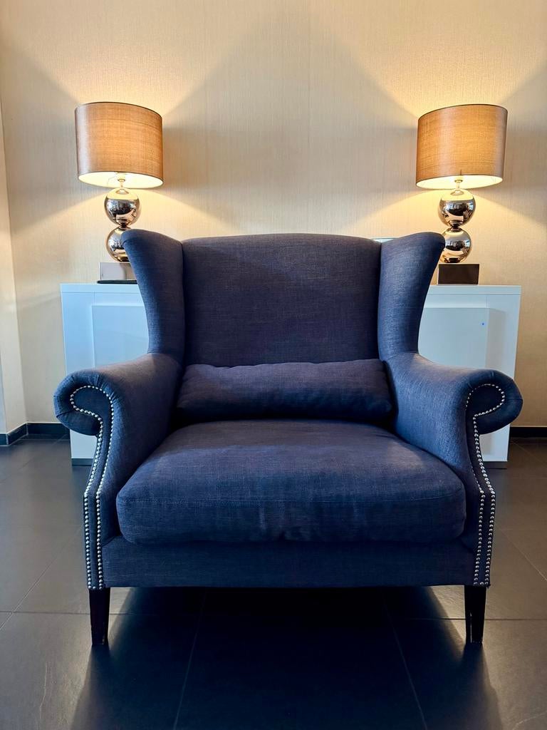 Oorfauteuil van Rofra Home, Ophalen, Zo goed als nieuw, Stof, 75 tot 100 cm