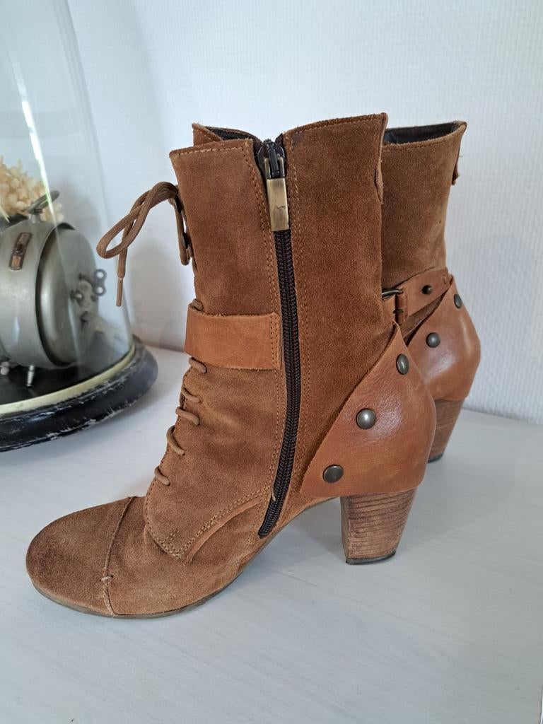 Sasha suède en leren laarzen maat 37, Bruin, Sasha, Lage of Enkellaarzen, Ophalen of Verzenden