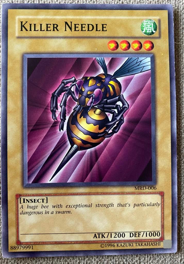 Yu-Gi-Oh! Misprint Killer Needle MRD Old US Print !, Ophalen of Verzenden, Zo goed als nieuw, Losse kaart