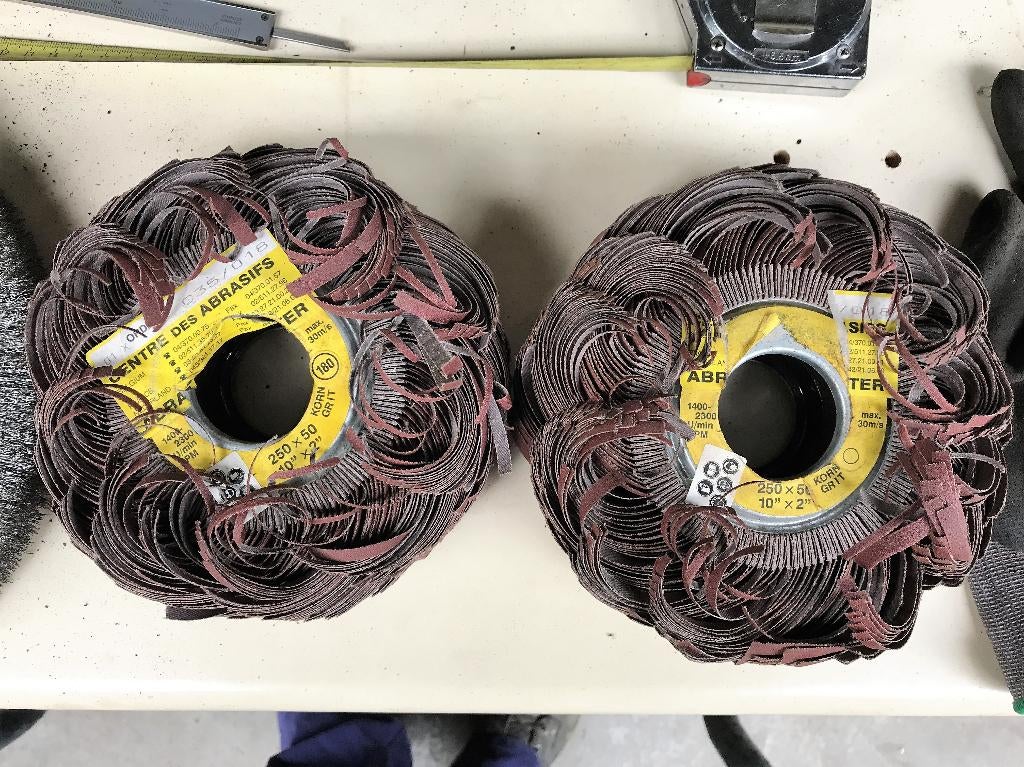 Schuurschijf, lamellenborstel ø250x50 korrel 180 2 stuks, Ophalen of Verzenden, Nieuw