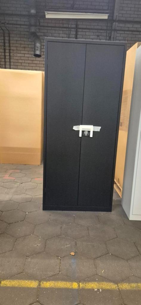 Archiefkast kast kantoorkast nieuw in doos zwart 180 hoog, Ophalen, Nieuw, 50 tot 100 cm, Met slot