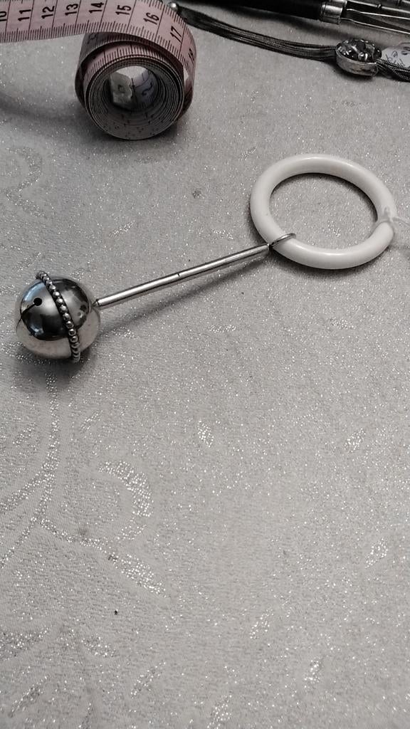 Zilveren rammelaar., Antiek en Kunst, Antiek | Goud en Zilver, Ophalen of Verzenden, Zilver