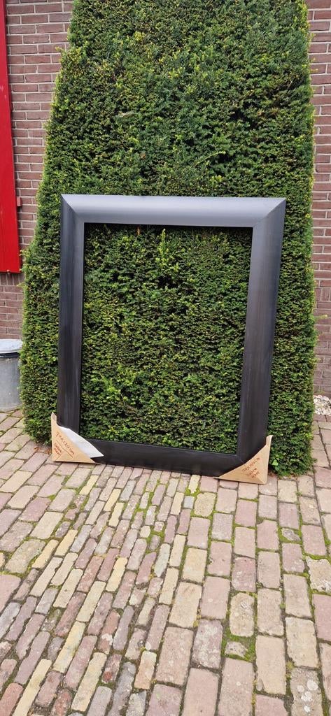 Grote Houten  schilderij lijst satijn zwart, Ophalen