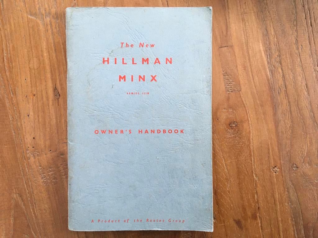Handleidingboekje voor Hillman Minx 3B 1960, Auto diversen, Ophalen of Verzenden