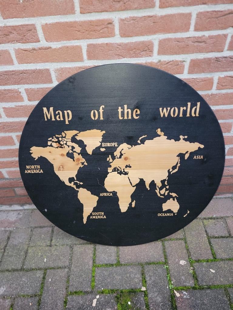 Wereldkaart Wanddecoratie Hout, Ophalen of Verzenden
