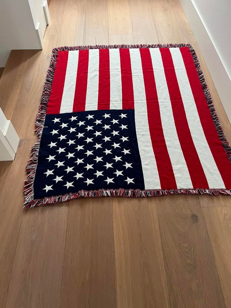 Sprei plaid deken Amerikaanse vlag, Ophalen of Verzenden, Gebruikt