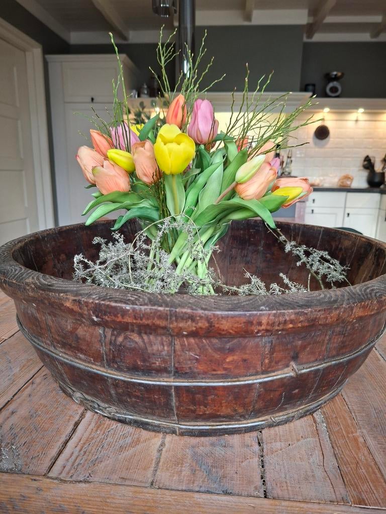 Grote Olijfbak / Schaal - 57cm Doorsnee, Ophalen, Schaal, Rond, Zo goed als nieuw